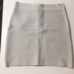 Bebe Gold Bandage Mini Skirt